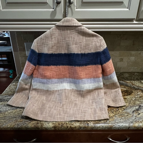 Tory Burch Textured Blazer with Cream and Tan - Picture 5 of 6